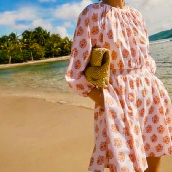 J Crew Smocked-waist mini dress in gathered floral block print XL - Picture 8 of 8